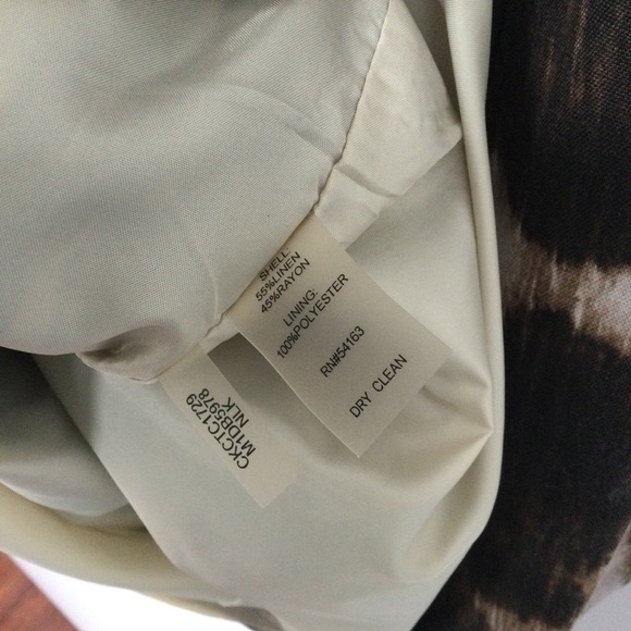 Calvin Klein Animal Print Sleeveless Sheath Dress Brown Tan Size 8 - Picture 8 of 10